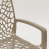 Chaise en polypropylène accoudoirs jardin café Grand Soleil Gruvyer Arm 