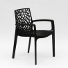 Chaise en polypropylène accoudoirs jardin café Grand Soleil Gruvyer Arm 