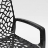Chaise en polypropylène accoudoirs jardin café Grand Soleil Gruvyer Arm 
