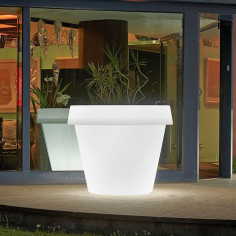 Vase lumineux et design pour grandes plantes Gio Tondo Slide