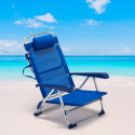 Chaise longue de plage transat pliant avec accoudoirs mer Gargano Caractéristiques
