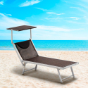 Transat de plage bain de soleil en aluminium Santorini Limited Edition 
