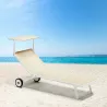 4 Bains de soleil avec roues transats plage jardin aluminium Alabama Caractéristiques