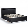 Lit double  à LED avec coffre et sommier à lattes 160x190 Geneva King Remises