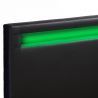 Lit double  à LED avec coffre et sommier à lattes 160x190 Geneva King Modèle