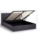 Lit double  160x190 avec sommier à lattes et coffre de rangement Basel King Offre
