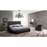 Lit double 160x190 en tissu avec sommier à lattes Zurich King Remises