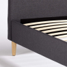 Lit 120x190 une place et demi style nordique en bois avec sommier et lattes Friborg Réductions