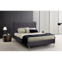 Lit 120x190 une place et demi style nordique en bois avec sommier et lattes Friborg Offre