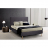 Lit 120x190 une place et demi style nordique en bois avec sommier et lattes Friborg Offre