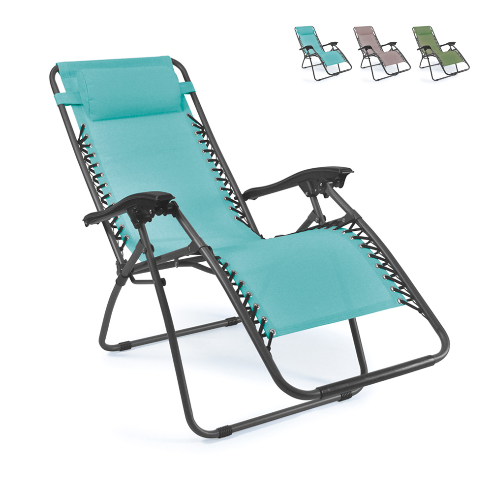 Chaise longue de jardin et de plage pliante multi-positions Emily Zero Gravity