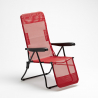 Chaise longue de plage et de jardin avec accoudoirs en acier Relax 