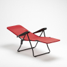 Chaise longue de plage et de jardin avec accoudoirs en acier Relax 