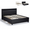 Lit double  à LED avec coffre et sommier à lattes 160x190 Geneva King Vente