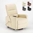 Fauteuil relax électrique inclinable avec releveur en similicuir Elizabeth Design 