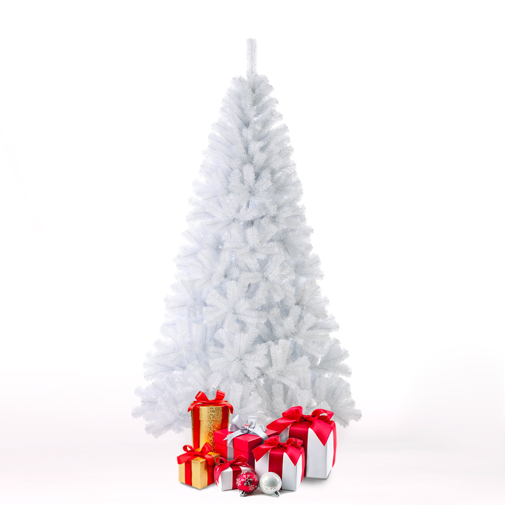 Sapin de Noël blanc 180 cm artificiel design classique traditionnel Gstaad