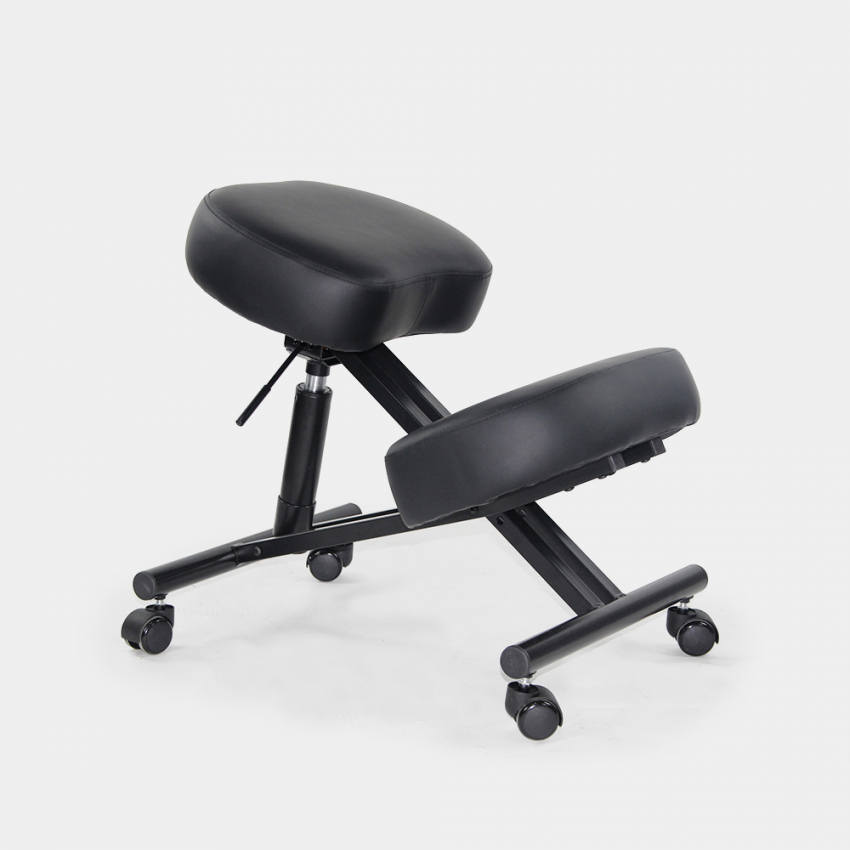 Chaise orthopédique et ergonomique suédoise en métal et simili cuir Balance Lux