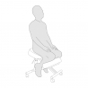Chaise de bureau ergonomique siège assis-genoux en tissu Balancesteel Lux 