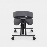 Chaise de bureau ergonomique siège assis-genoux en tissu Balancesteel Lux 