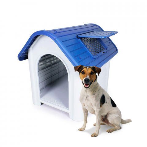 Niche pour chien en plastique de petite taille moyenne à l'intérieur à l'extérieur Ollie