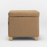 Pouf de rangement avec coussins recouvert de tissu matelassé Coffree 
