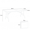 Table pliante rectangulaire 180x74cm pour jardin et camping Zugspitze Choix
