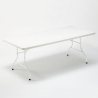 Table rectangulaire 200x90 + 8 chaises pliantes de camping et jardin Davos Offre