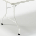 Table rectangulaire 200x90 + 8 chaises pliantes de camping et jardin Davos Remises