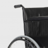 Fauteuil roulant orthopédique pliant en similicuir handicapés et personnes âgées Violet 
