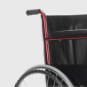 Fauteuil roulant orthopédique pliant en similicuir handicapés et personnes âgées Violet 