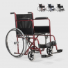 Fauteuil roulant orthopédique pliant en similicuir handicapés et personnes âgées Violet Offre