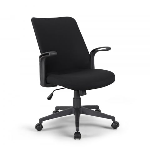 Chaise de bureau classique Fauteuil ergonomique confortable en tissu Assen