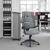 Chaise de bureau ergonomique en tissu design moderne Motegi Moon Vente
