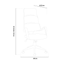 Chaise de bureau ergonomique en tissu design moderne Motegi Moon Remises