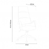 Chaise de bureau ergonomique réglable en hauteur en tissu Motegi Ocean Remises