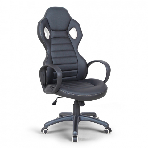 Chaise de bureau fauteuil sport gamer ergonomique en similicuir GP