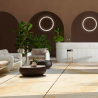 Fauteuil lounge en cuir design moderne Slide Mara intérieur et extérieur 