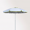 Parasol de plage 220 cm aluminium anti-vent protection UV Roma Caractéristiques
