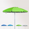 Parasol de plage 240 cm aluminium anti-vent protection UV Roma Choix