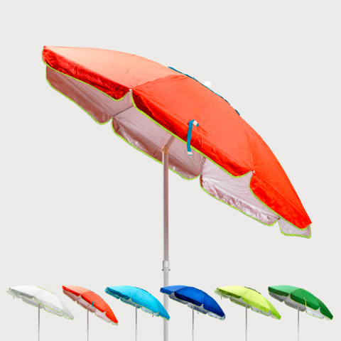 Parasol de plage 200 cm anti-vent protection uv Sardegna