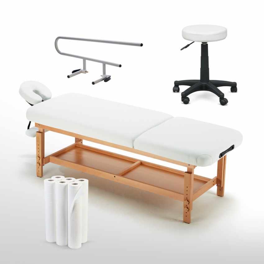 Kit de massage table tabouret chaise porte rouleau et rouleaux papier Deluxe-Set