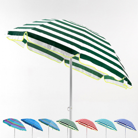 Parasol de plage 200 cm portable coton Taormina Promotion