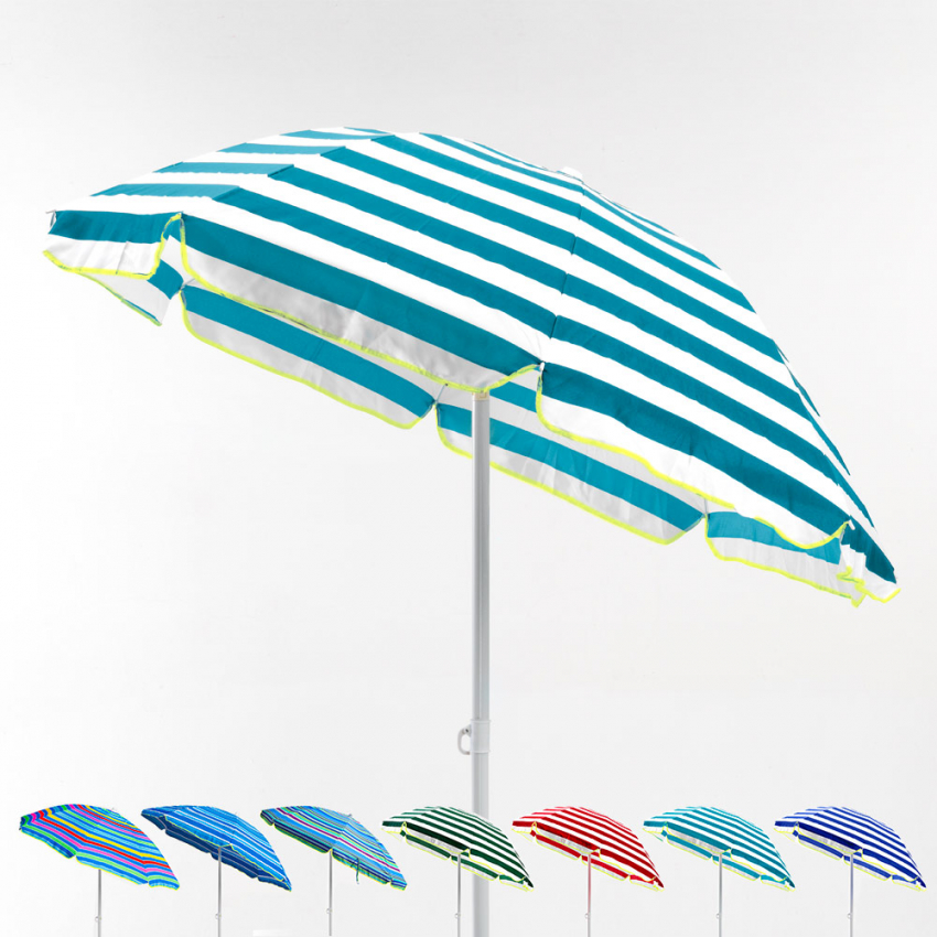 Parasol de plage 200 cm portable coton Taormina Prix