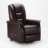 Fauteuil relax releveur inclinable en similicuir avec roulettes Joanna Choix