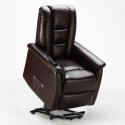 Fauteuil relax releveur inclinable en similicuir avec roulettes Joanna Dimensions