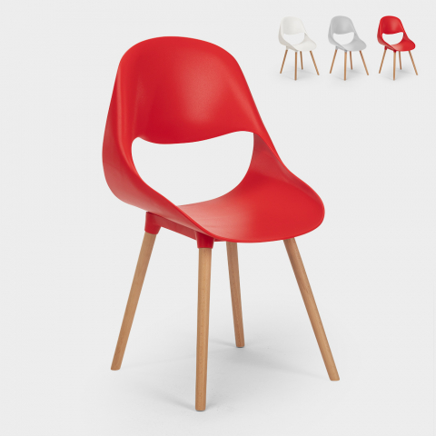 Chaise de cuisine et bar en bois au design moderne Shell Promotion