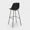 Tabouret de bar cuisine en métal avec coussin design moderne Willis 