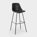 Tabouret de bar cuisine en métal avec coussin design moderne Willis 