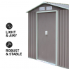 Abri de jardin en tôle galvanisée grise Chalet 213x127x195cm Offre