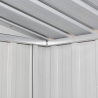 Abri de jardin en tôle galvanisée grise Chalet 213x127x195cm Caractéristiques